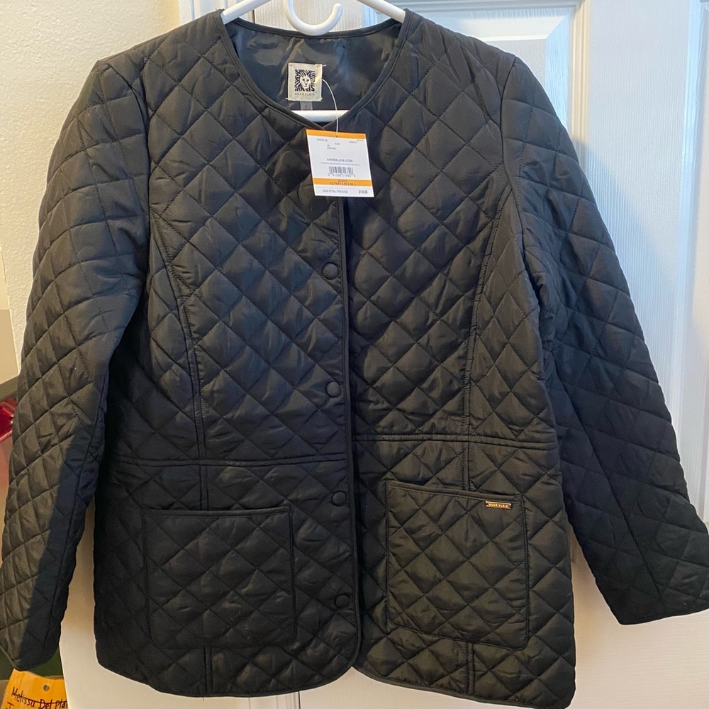 Anne Klein black Quilted Jacket